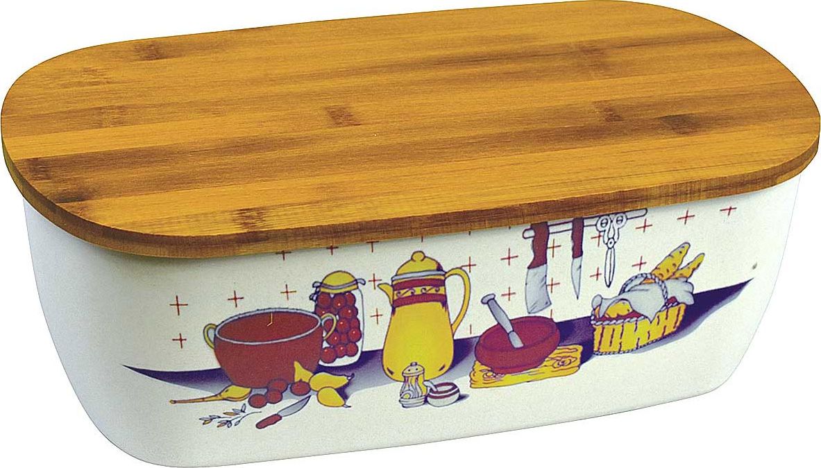 Chlebak Brunhoff bambusowo-melaminowy z deską do krojenia (1023)