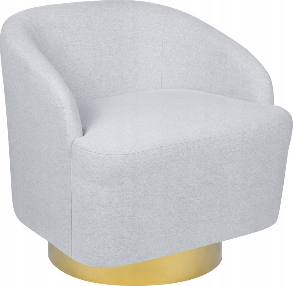 Beliani Fotel obrotowy jasnoszary LAVIK