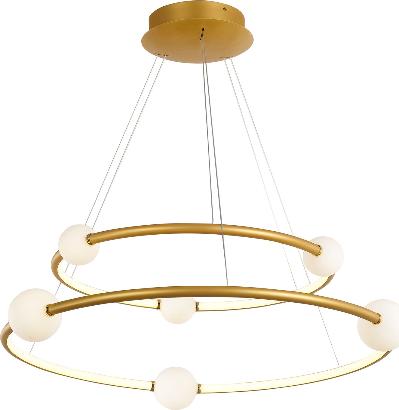 Lampa wisząca Italux Lozanna nowoczesna brązowy (PND-20112035-2A-GD)