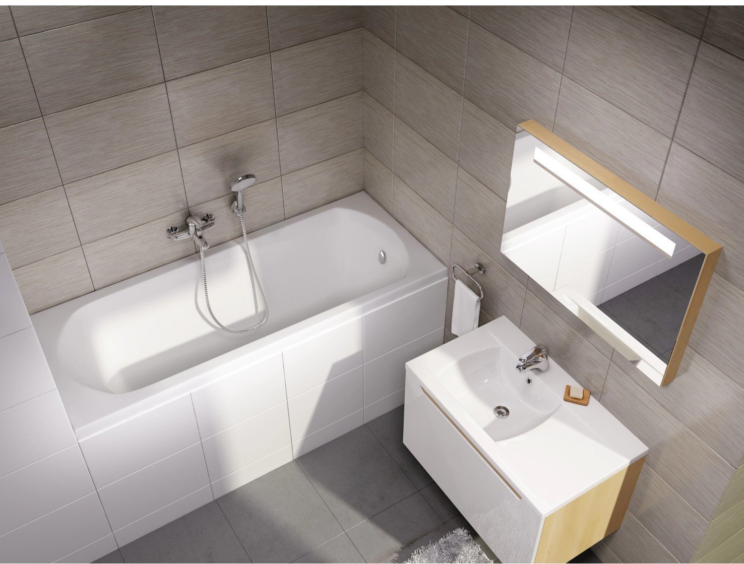 BATHTUB DOMINO 1500X700 MM SNOWWHITE