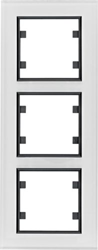 Hager Lumina passion ramka 3-krotna pionowa szklana biała (WL9130)