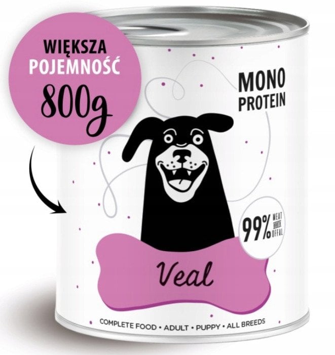 Paka Zwierzaka PEPE Veal (cielęcina) puszka 800g