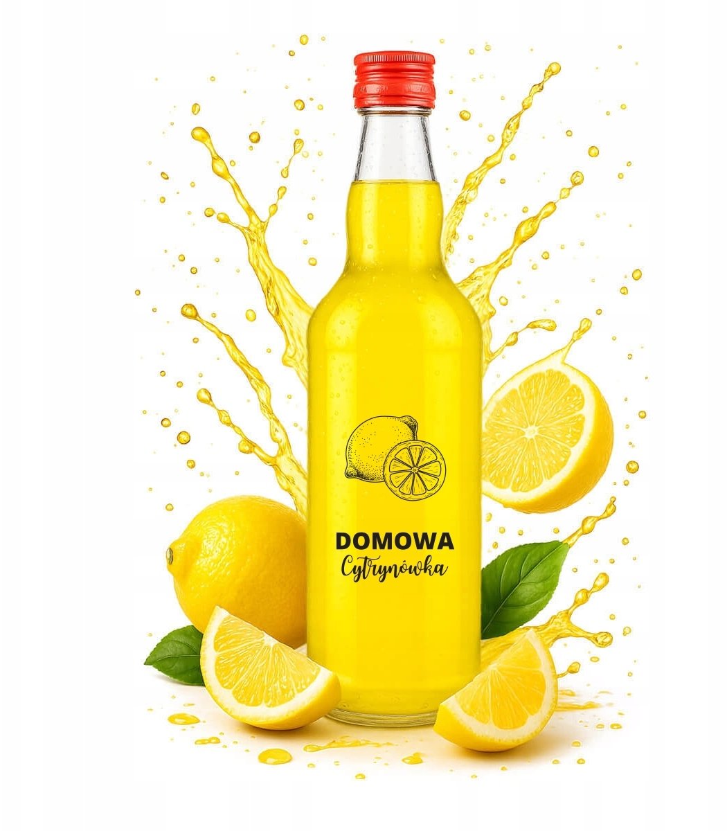 Butelka MONOPOL 500ml z NADRUKIEM CYTRYNÓWKA butelki Szklane 0.5l Na Wódkę