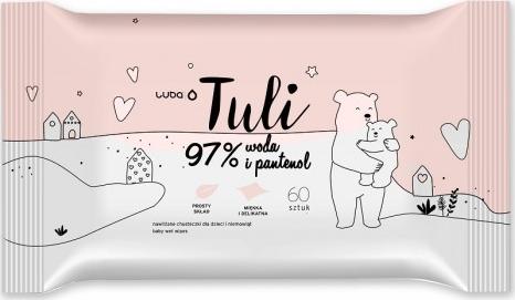 Luba Tuli Chusteczki dla dzieci nawilżane z Wodą i Pantenolem 60 szt.