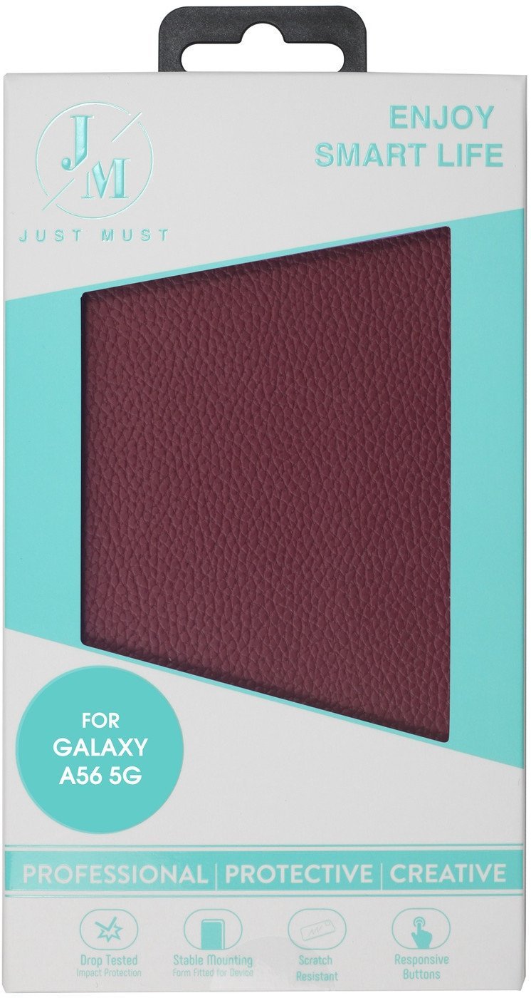 JM STAND FLIP CASE for Galaxy A56, Burgundy