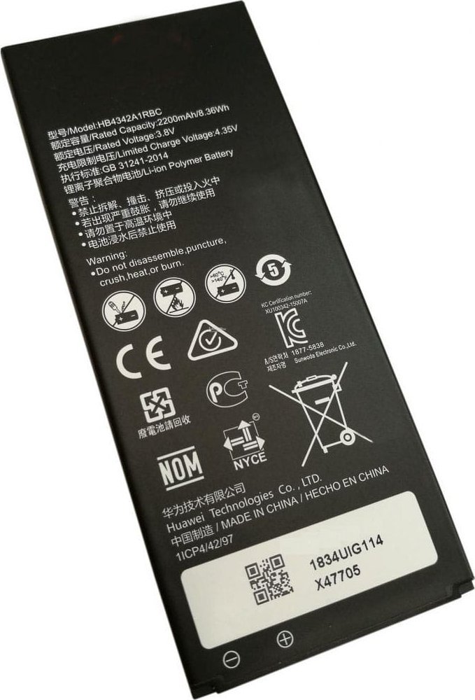 Bateria Bateria do HUAWEI Y6 Honor 4A HB4342A1RBC 2200mAh
