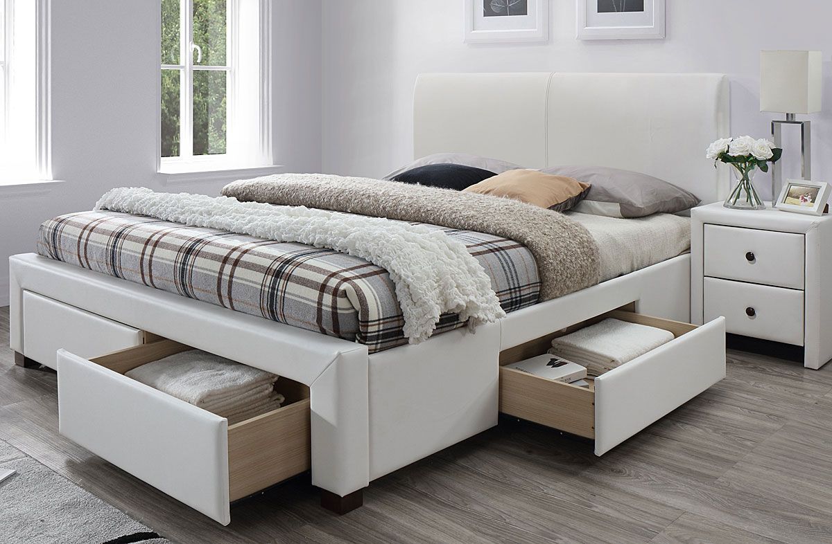 Elior Łóżko białe Moris 160x200