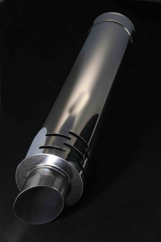 Krzys-Pol Końcówka wylotu spalin DN 80/125, L=1000 pozioma do kotłów kondensacyinychi turbo