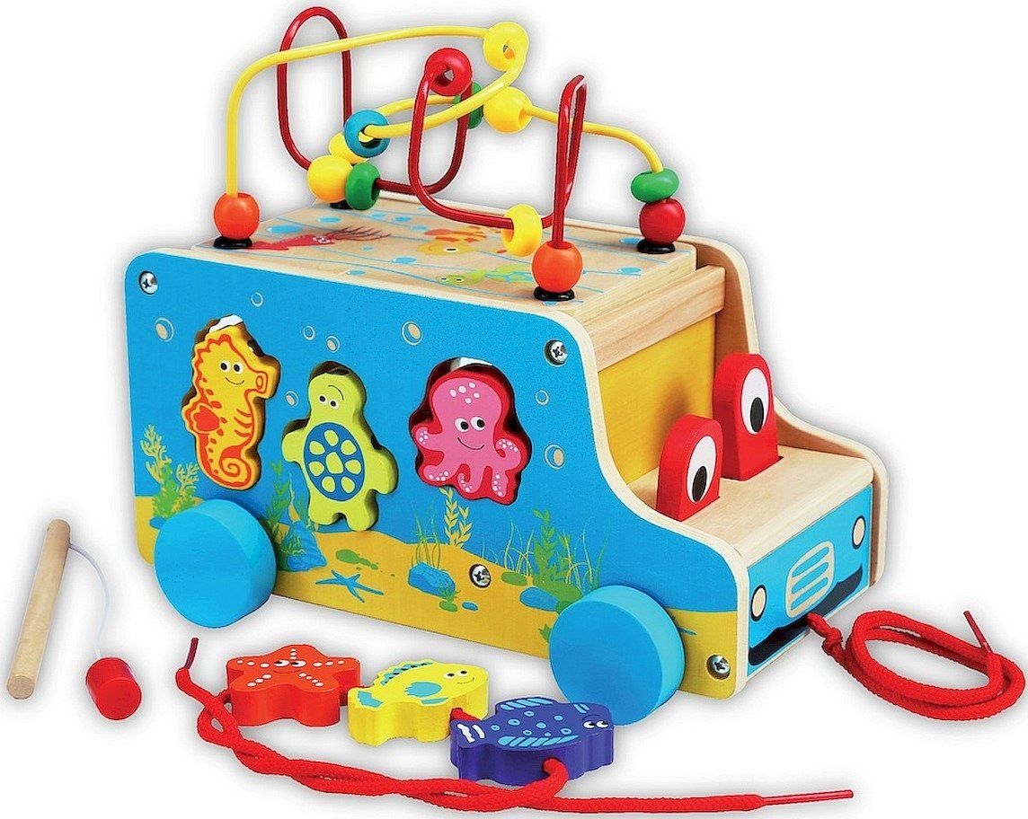 Smily Play Smily Play Drewniane Auto 5w1 Sorter do Ciągnięcia uniwersalny