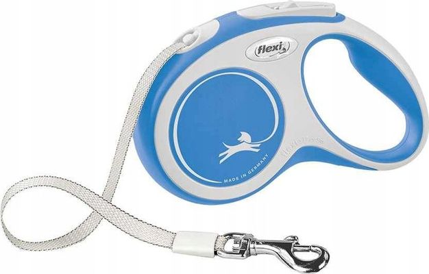 Flexi New Comfort Smycz automatyczna S taśma 5m Niebieska