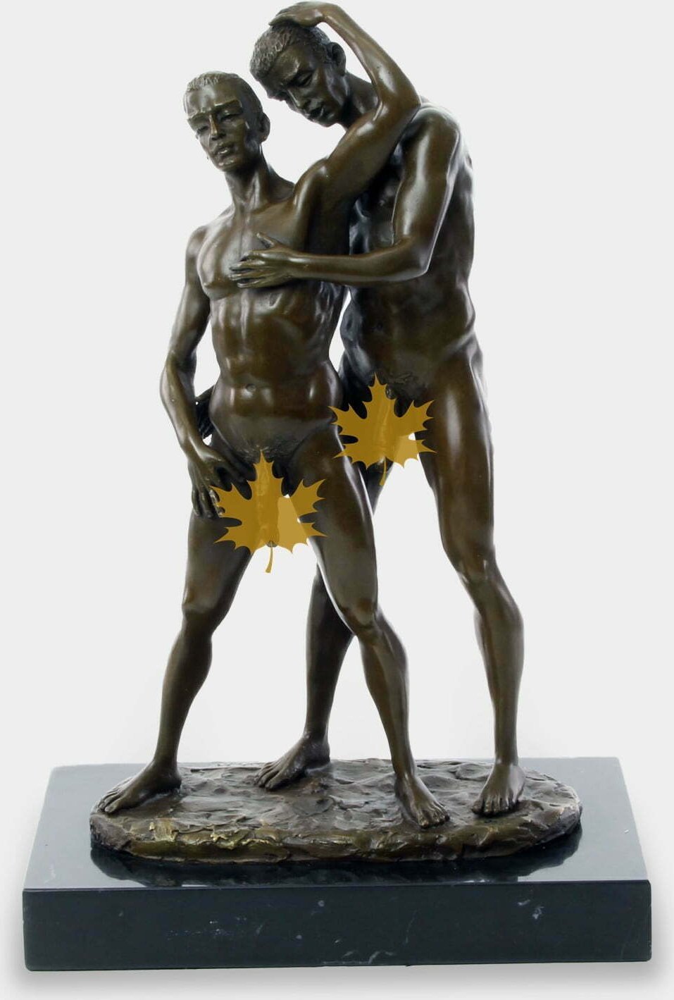 rzezbyzbrazu Dwóch Nagich Mężczyzn