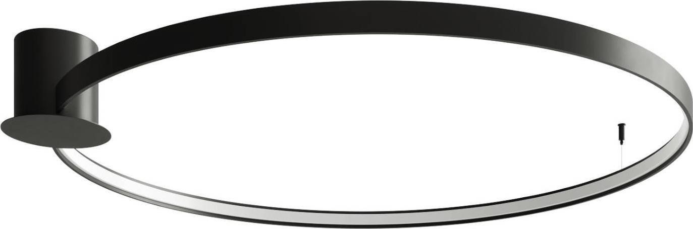 Lampa sufitowa Thoro Sufitowa LAMPA plafon RIO TH.136 Thoro okrągła OPRAWA metalowa LED 70W 4000K plafoniera pierścień ring czarny