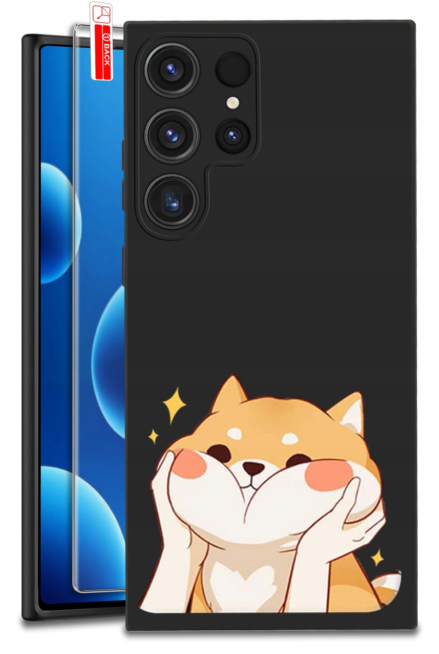 ETUI do Samsung Galaxy S25 Ultra WZORY | SILIKONOWE MATT CASE + SZKŁO 9H