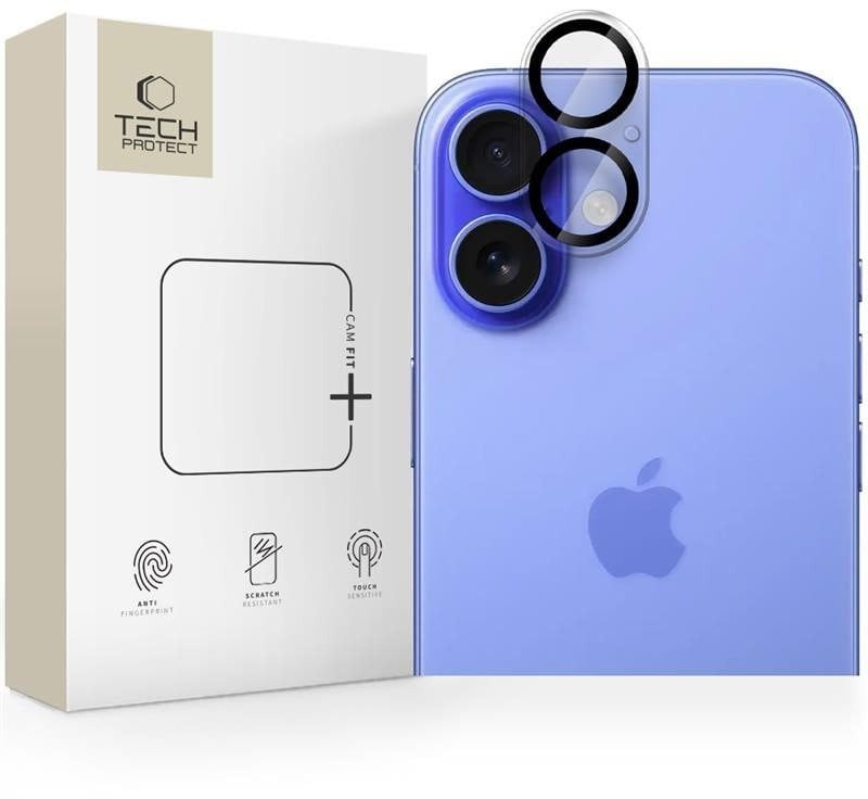 Szkło na obiektyw aparatu Tech-Protect Cam Fit+ Apple iPhone 16 / 16 Plus Clear