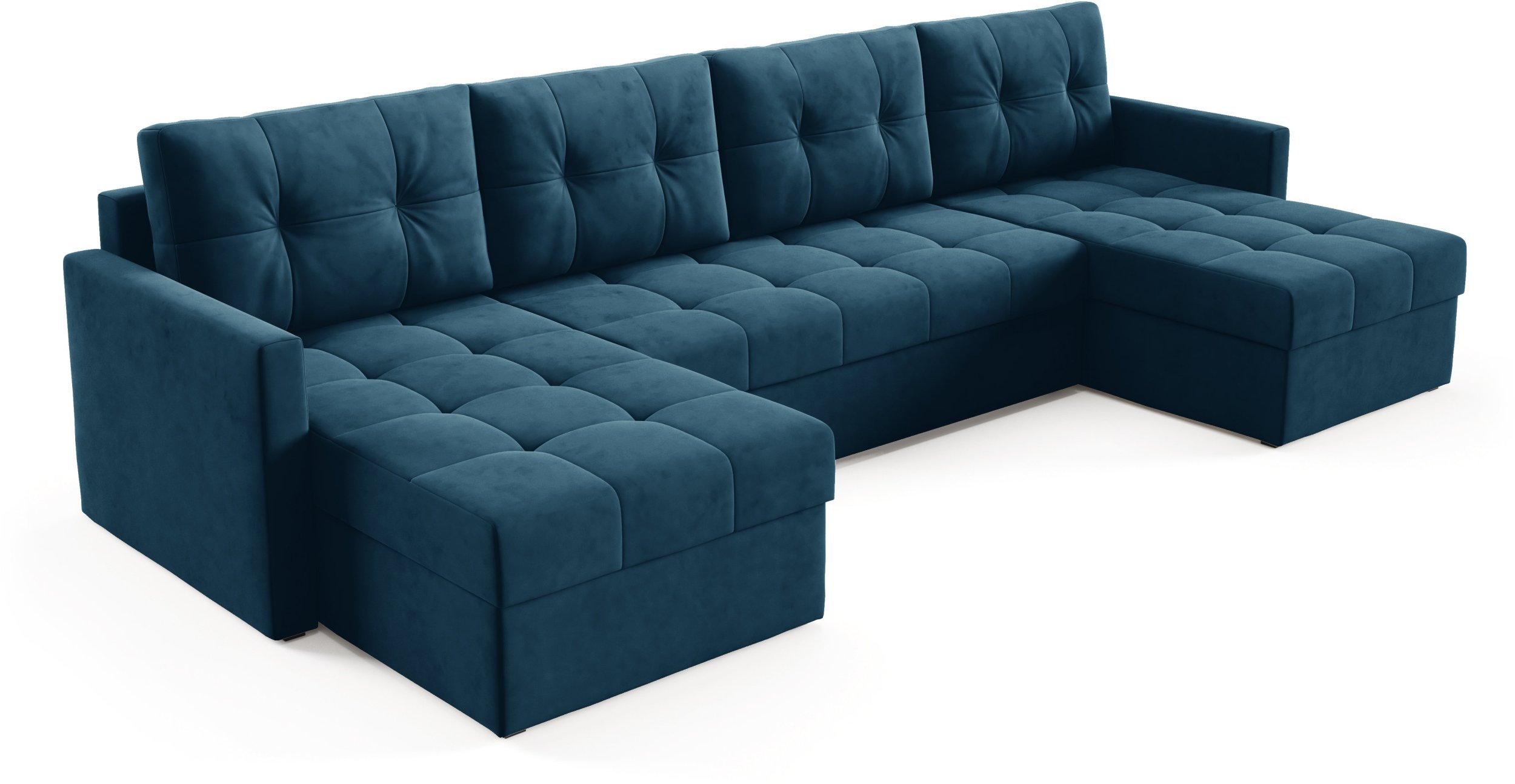 IVIO Duży Narożnik U funkcja spania , pojemnik , welur , velvet manila 25