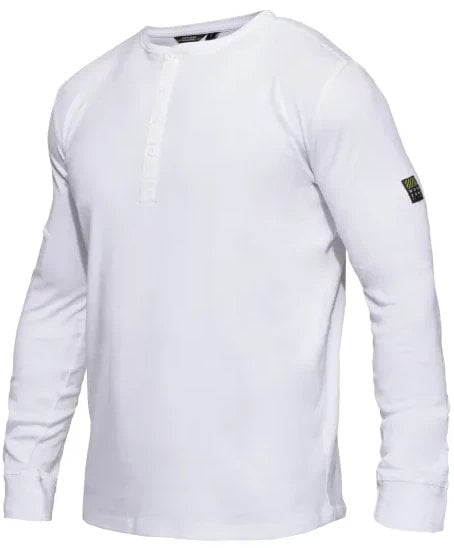 F.ENGEL Explore Grandad L/S T-Shirt Explore Grandad L/S T-Shirt Str.: M Farve: Hvid