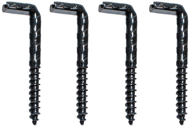 SLOTTED HOOK 50X5,2X25X16RUST BLACK/4PCS