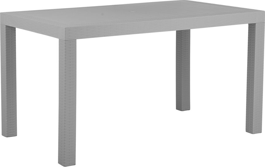 Beliani Stół ogrodowy 140 x 80 cm jasnoszary FOSSANO