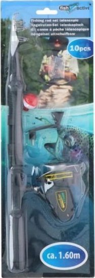 bigbuy outdoor Wędka Akcesoria Teleskopowa Włókno szklane 1,6 m (10 Części)