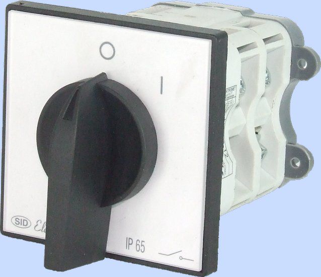 Elektromet Łącznik krzywkowy 0-1 3P 63A IP65 ŁK 63-12 z płytką (926312)