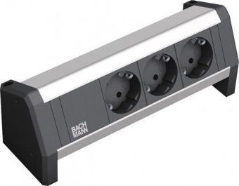 Listwa zasilająca Bachmann 3 gniazda 1.5 m czarna