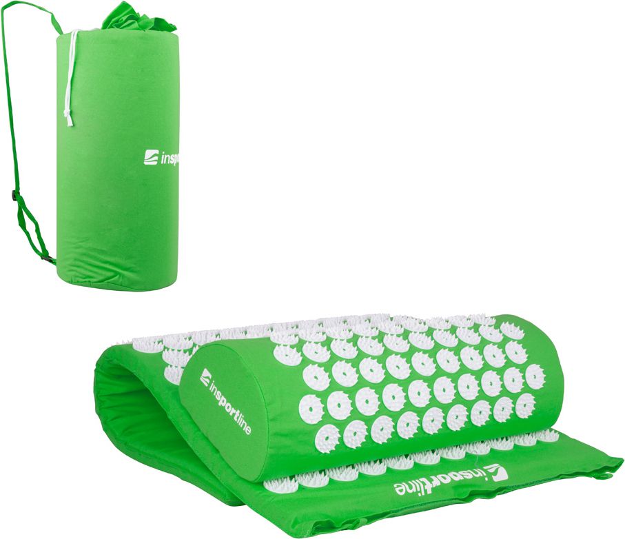inSPORTline Zestaw do akupresury - mata i poduszka Alavea Kolor Zielony - 16119-1