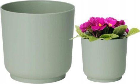 Form-Plastic Osłonka zielona matowa na kwiaty ECO RECYCLED Satina 15x14,9cm