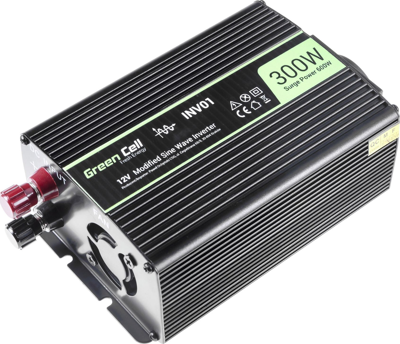 Przetwornica Green Cell 12V/230V 300W/600W (INV01DE)