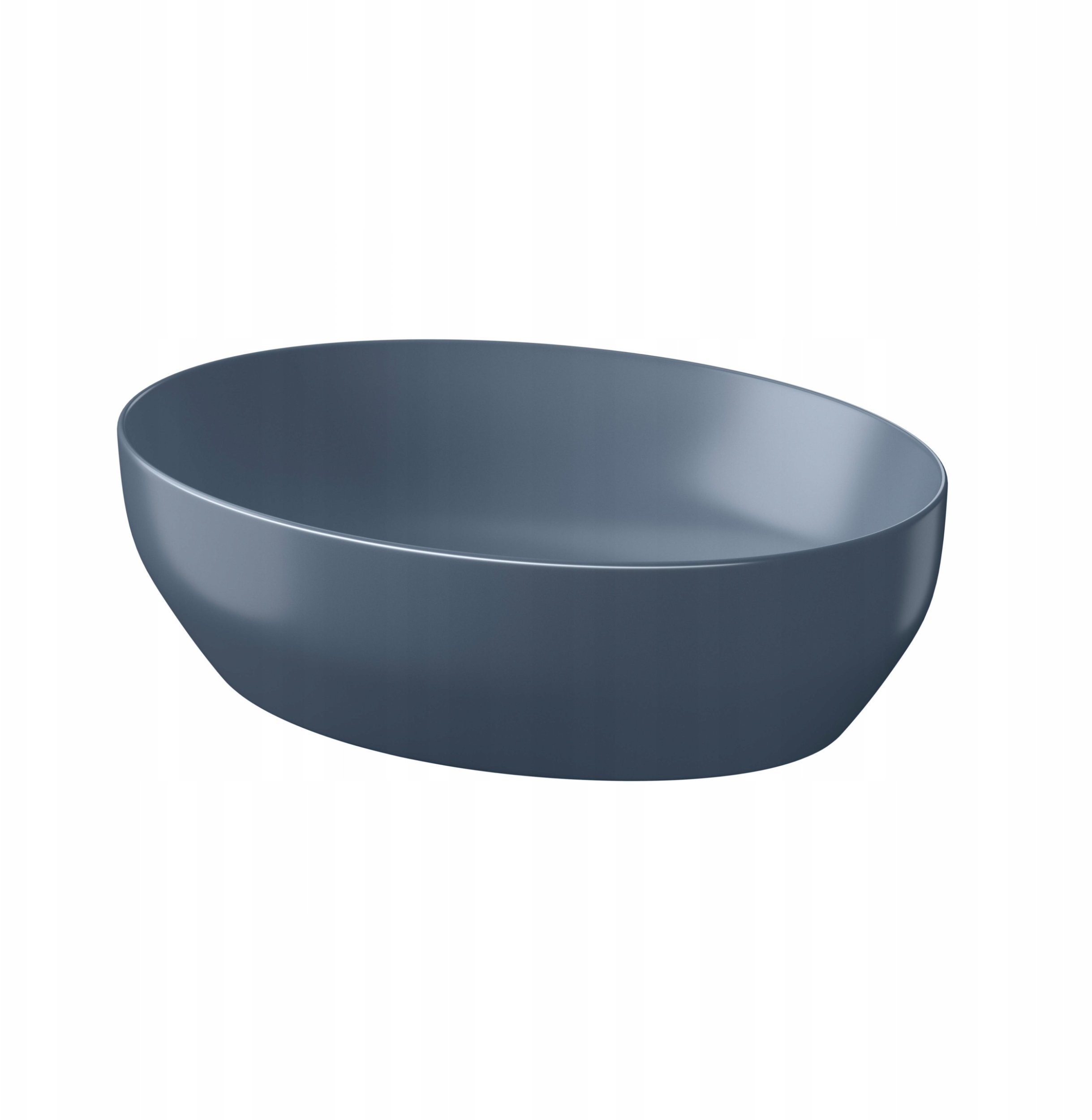 UMYWALKA NABLATOWA LARGA ELIPSA (50X38) NIEBIESKI MAT BOX