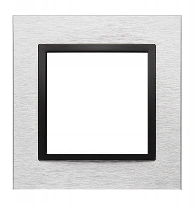 Kontakt-Simon Simon 54 Nature Ramka jednokrotna metalowa, Inox Nero DRN1/82
