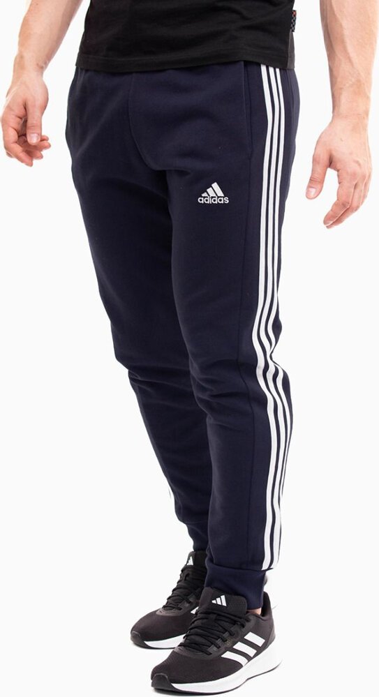 Adidas Spodnie męskie adidas Essentials French Terry Tapered Cuff 3-Stripes granatowe IC9406 S