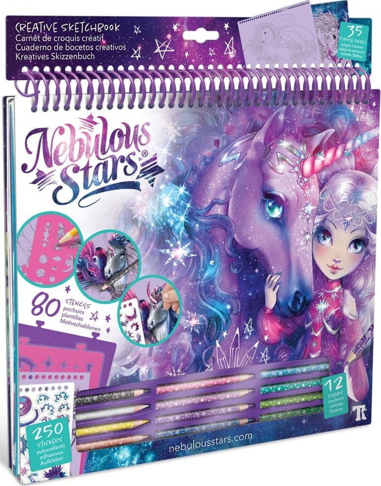 Nebulous Stars Szkicownik z kredkami i naklejkami Konie Firiaz&Daliaz