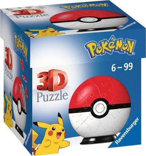 Ravensburger Puzzle 3D 54 Kula Pokemon czerwona