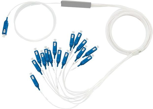 Qoltec Splitter optyczny 1x16, G.657A, SC/PC - SC/PC, SingleMode, 1.5m (54209)