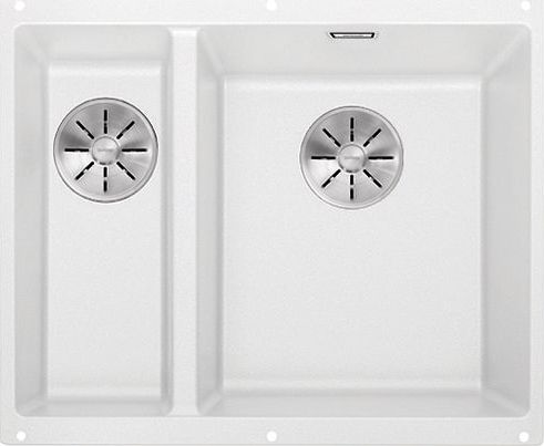 Zlewozmywak Blanco Subline 340/160-U Silgranit biały z korkiem InFino, komora z prawej (523562)