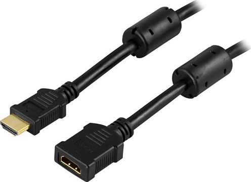 Kabel Deltaco HDMI - HDMI 2m czarny (Deltaco HDMI-122 - HDMI-forlngerkabel -)