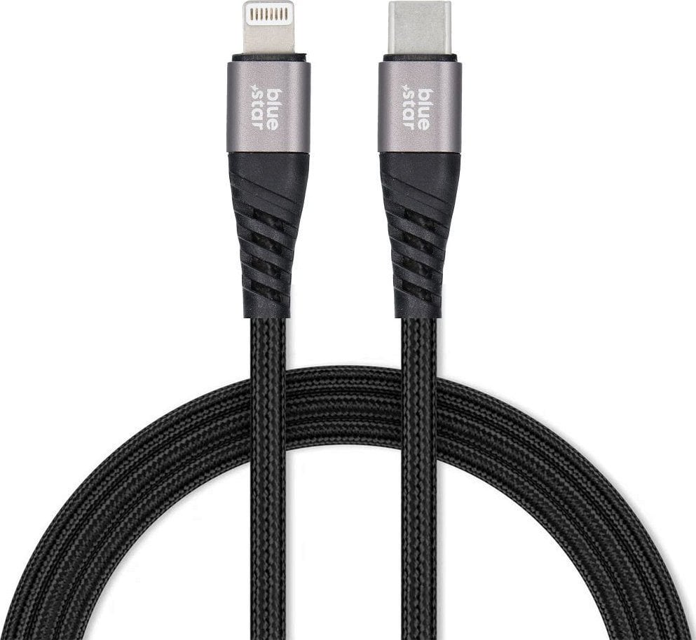 Kabel USB Blue Star USB-C - Lightning 1.2 m Czarny