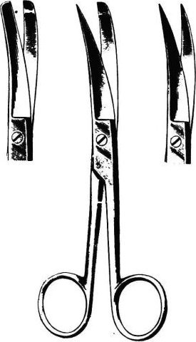 Ratujesz Nożyczki operacyjne typ Cooper 15,5 cm - tępo/tępe zagięte