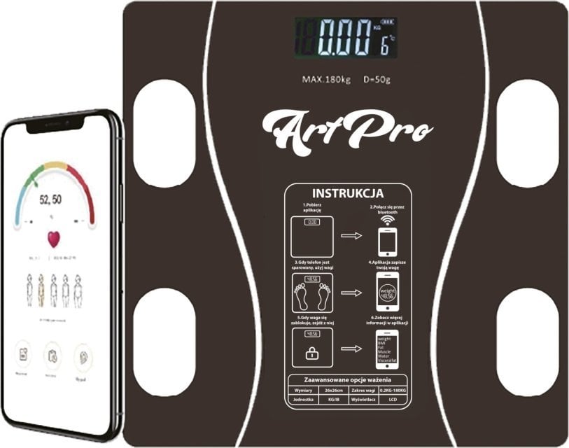 Waga łazienkowa ExtraLink EXTRALINK HOME INTELIGENTA WAGA ŁAZIENKOWA BLUETOOTH