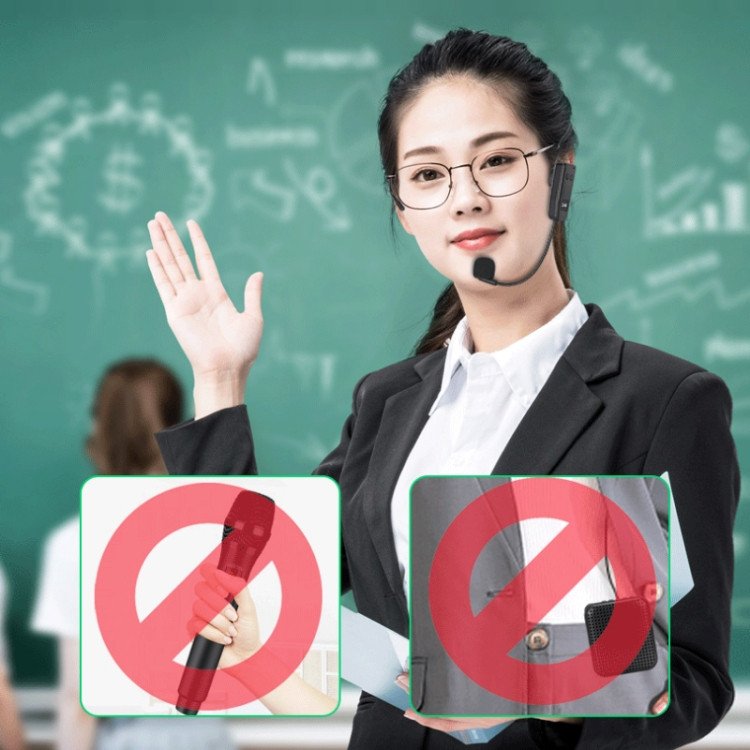 2x Mikrofon Bezprzewodowy Nagłowny UHF + odbiornik