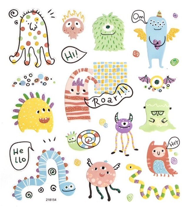 Naklejki Psotne potworki 24szt