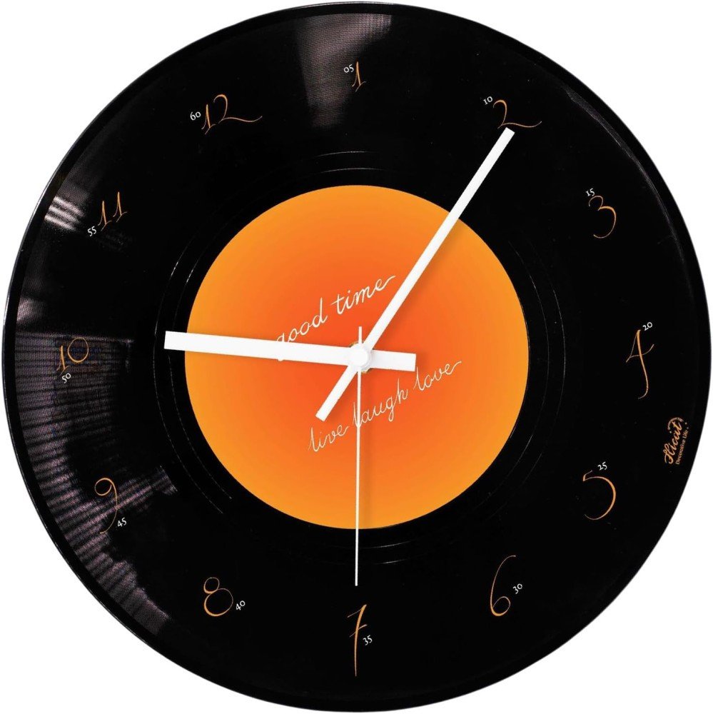 Zegar ścienny w kształcie winyla