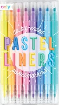 Kolorowe Baloniki Zakreślacze pastelowe 8 dwustronnych flamastrów