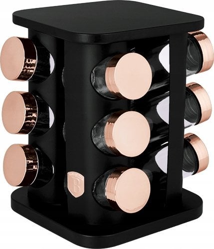 STOJAK OBROTOWY NA PRZYPRAWY 12 POJEMNIKÓW BERLINGER HAUS BH-8559 BLACK ROSE