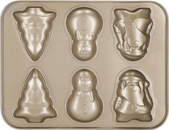 Springos Stalowa foremka do ciastek świątecznych, 35x26 cm, na 6 pierników UNIWERSALNY