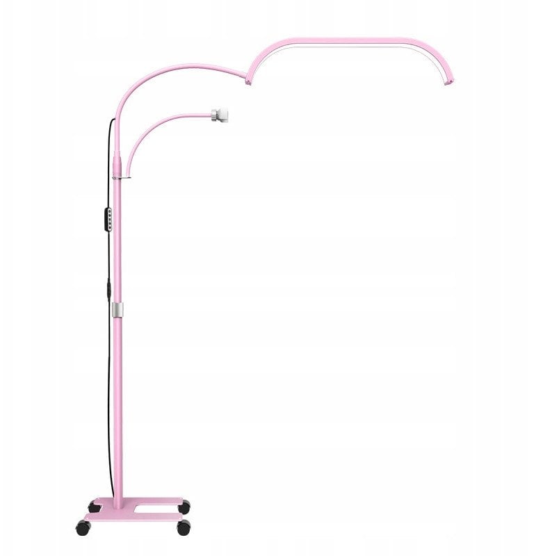 Lampa Led Kosmetyczna Bezcieniowa Moon Stojąca + Kółka 45w Marinelli Gx520r / Różowy