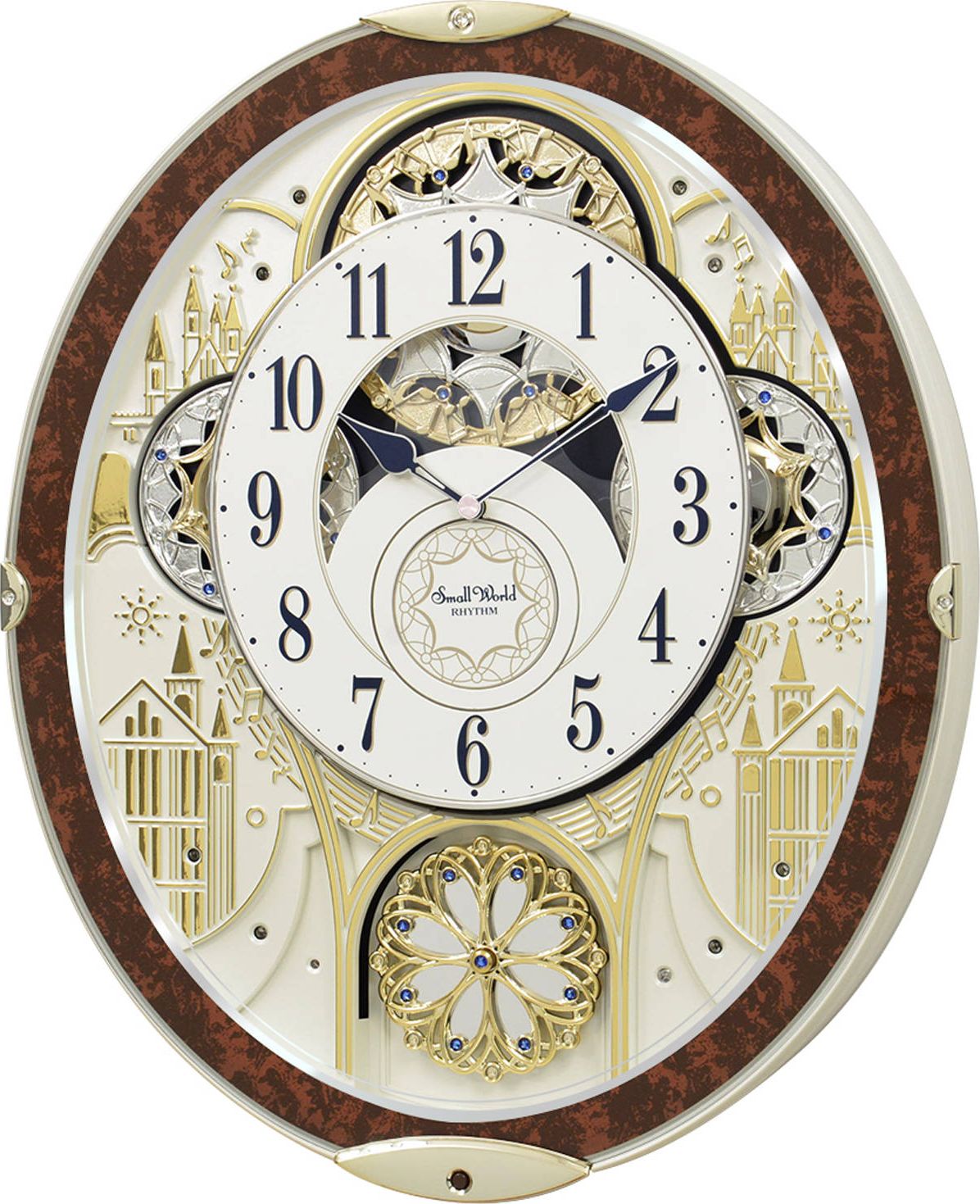 RHYTHM Zegar ścienny Rhythm 4MH447WU23 melodie Magic Motion