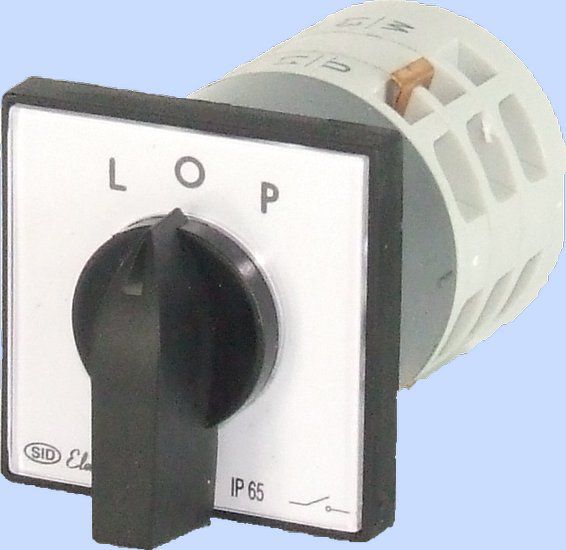 Elektromet Łącznik krzywkowy L-0-P 3P 12A IP65 Łuk E12-42 z płytką (921202)