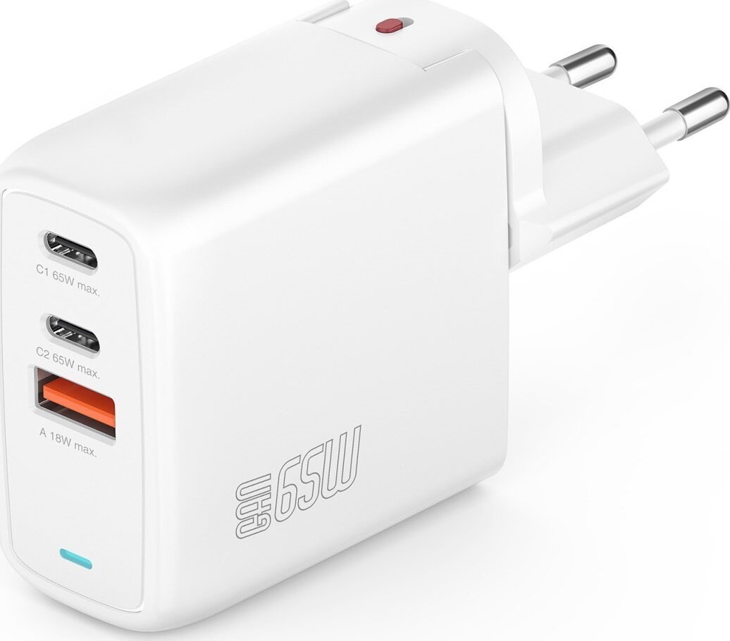 Ładowarka 4smarts 4smarts Ladegerät GaN Flex 65W 2 USB-C+1 USB-A, weiß