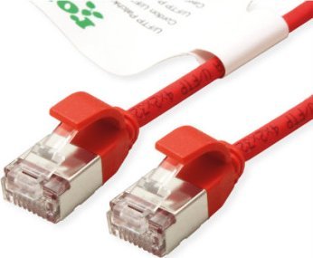 Roline ROLINE GREEN F/UTP DataCenter Patchkabel Cat.6A (Class EA), LSOH, extra dun, rood, 1 m